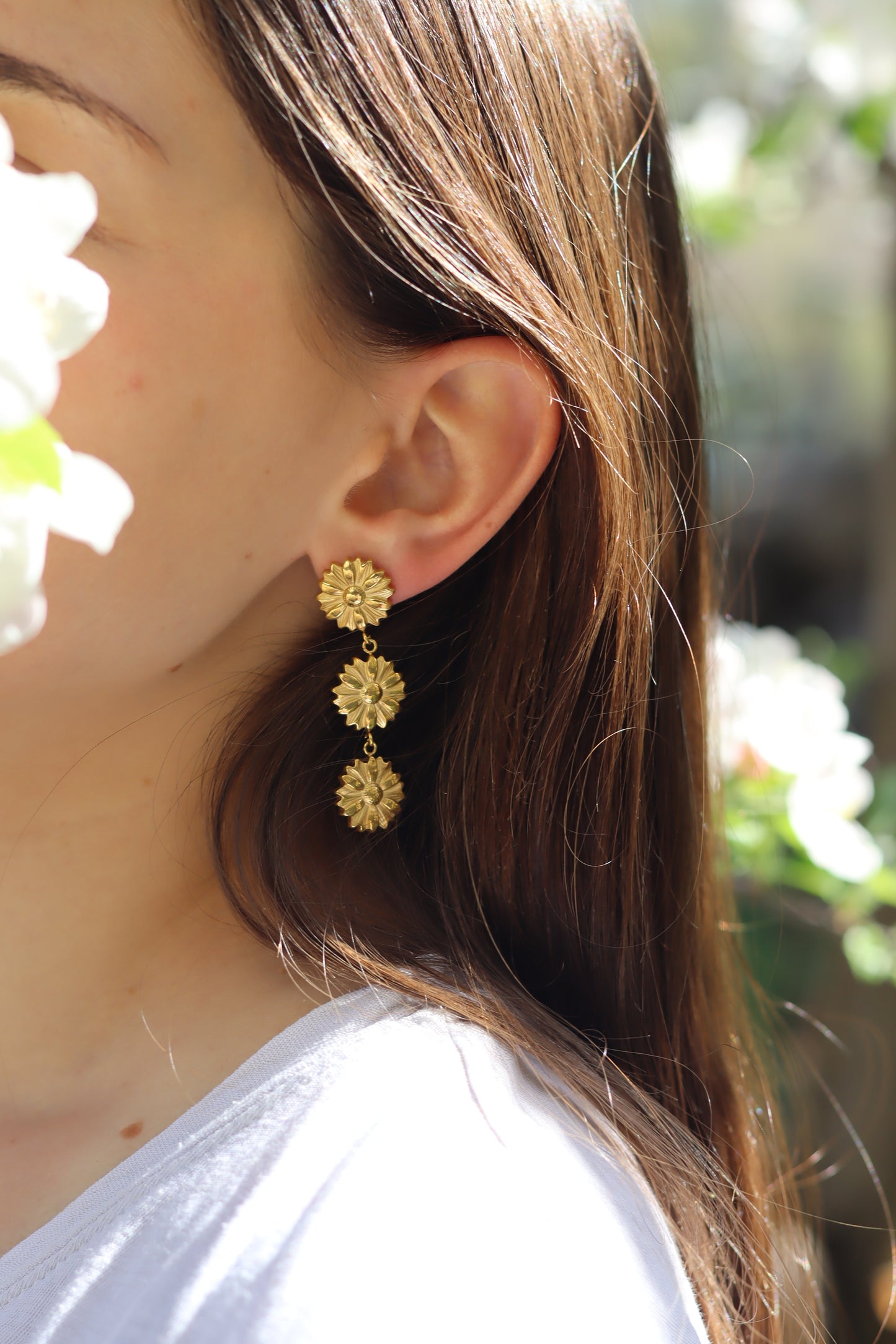Pendientes flores