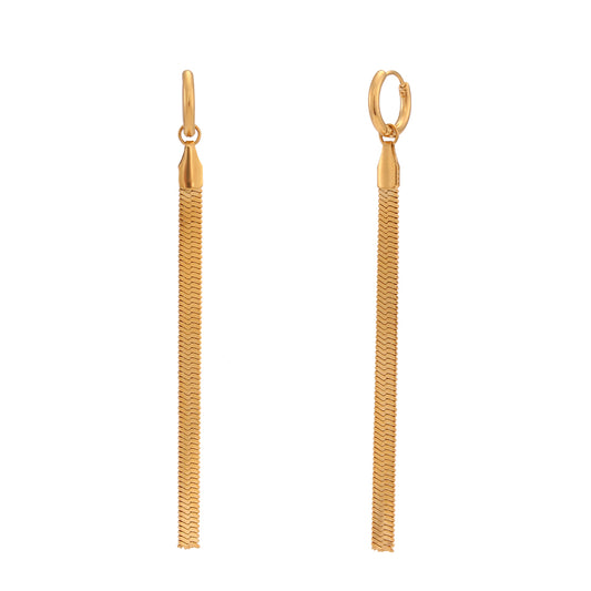 Flat chain earrings