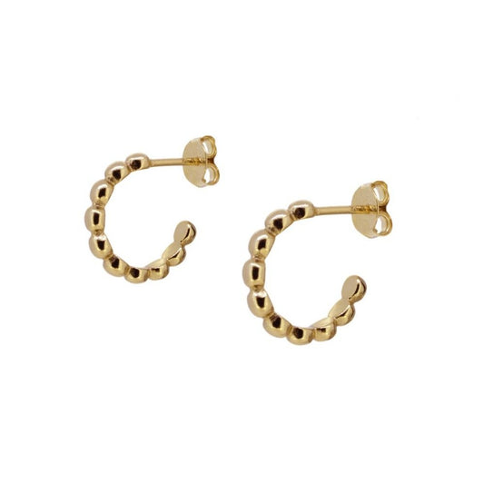 Ball hoop earrings