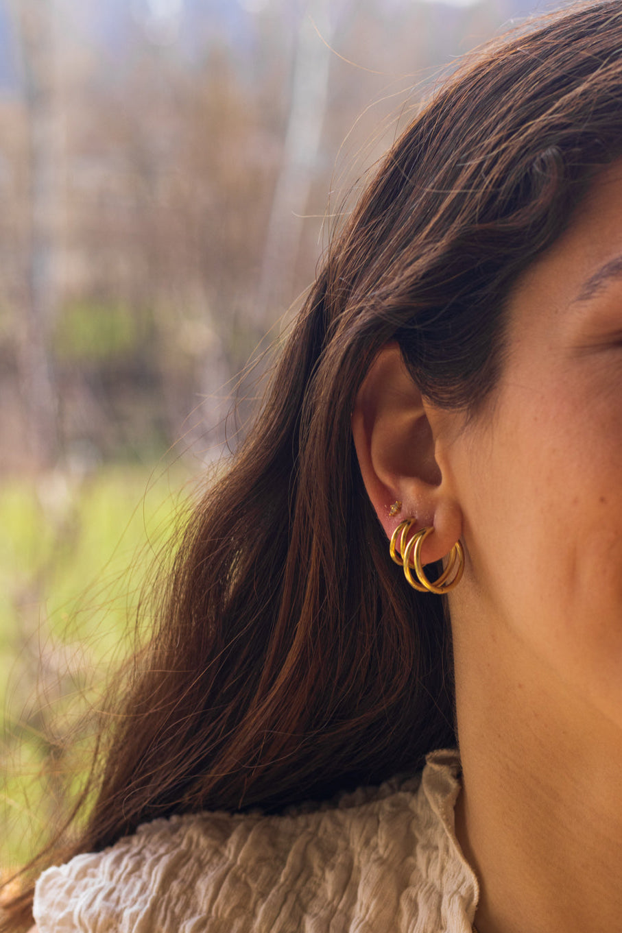 Pendientes doble aro
