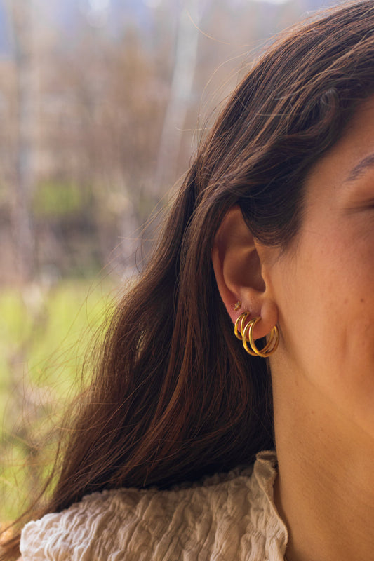 Double hoop earrings