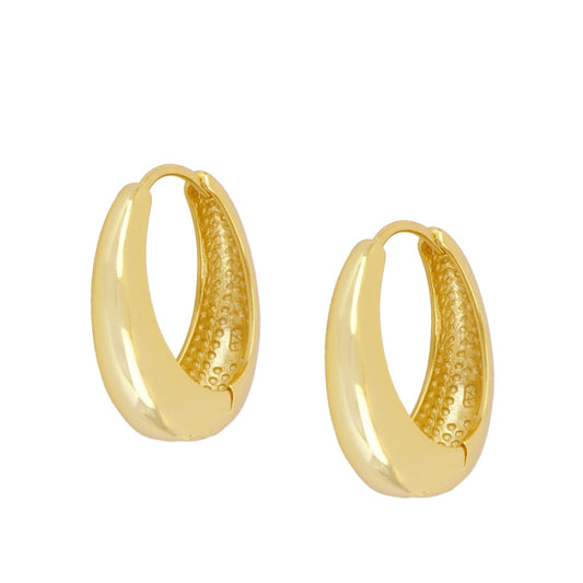 Oval hoop earrings click