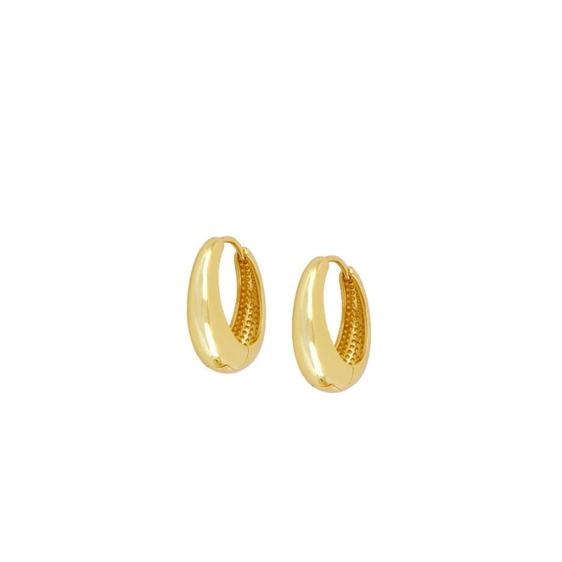 Pendientes aro ovalado click