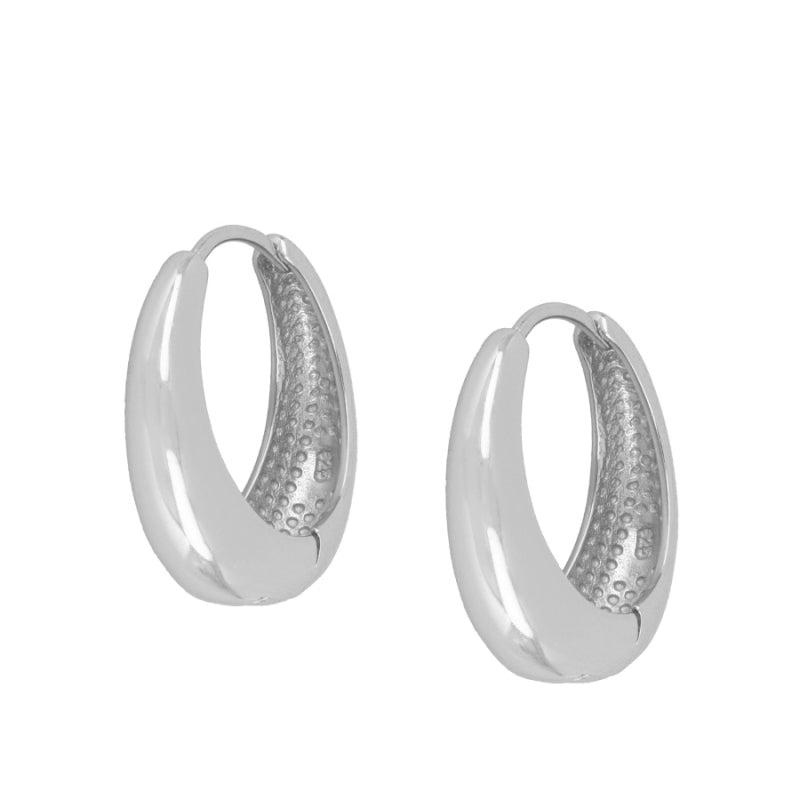 Pendientes aro ovalado click