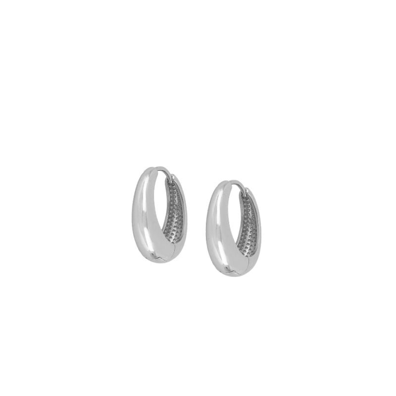 Pendientes aro ovalado click