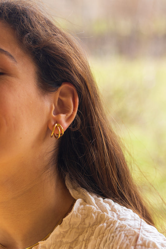 Pendientes aro triples