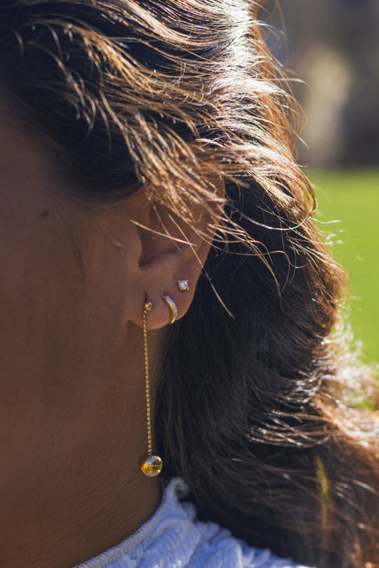 Pendientes mini aro circonitas