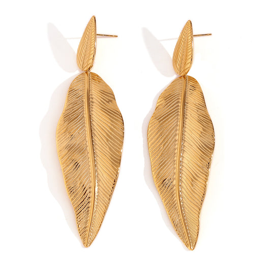 Pendientes maxi hoja