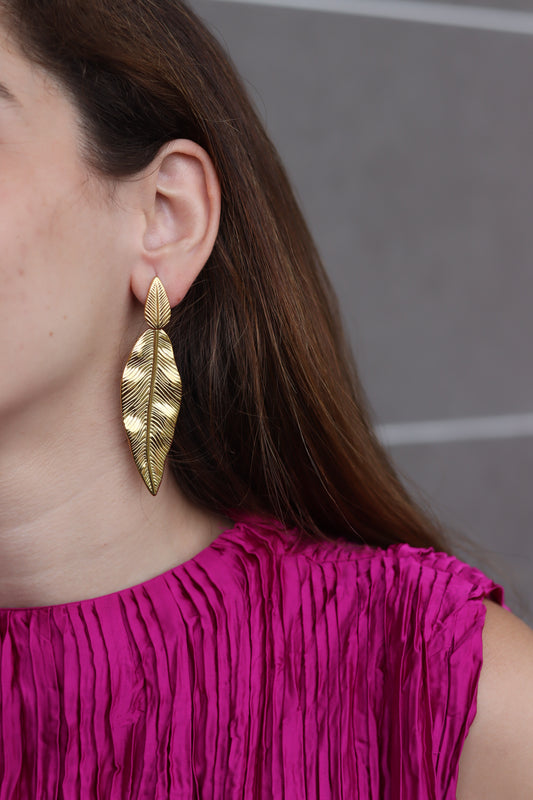 Pendientes maxi hoja