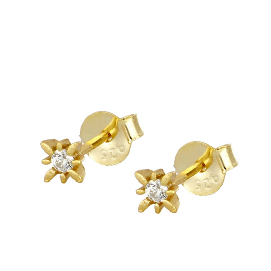 Pendientes mini estrella circonita