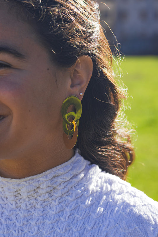 Pendientes triple oval