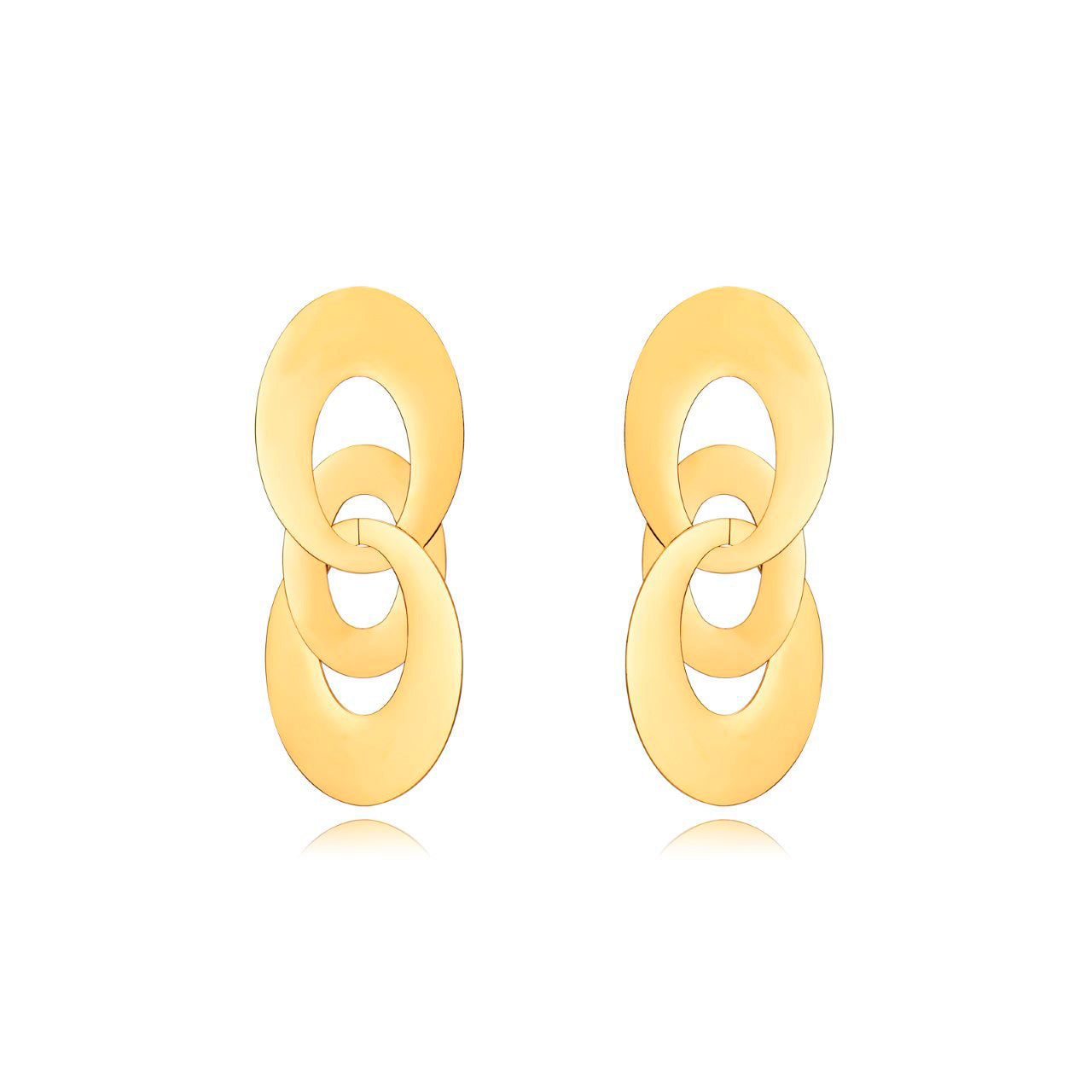 Pendientes triple oval