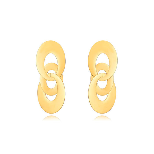 Pendientes triple oval