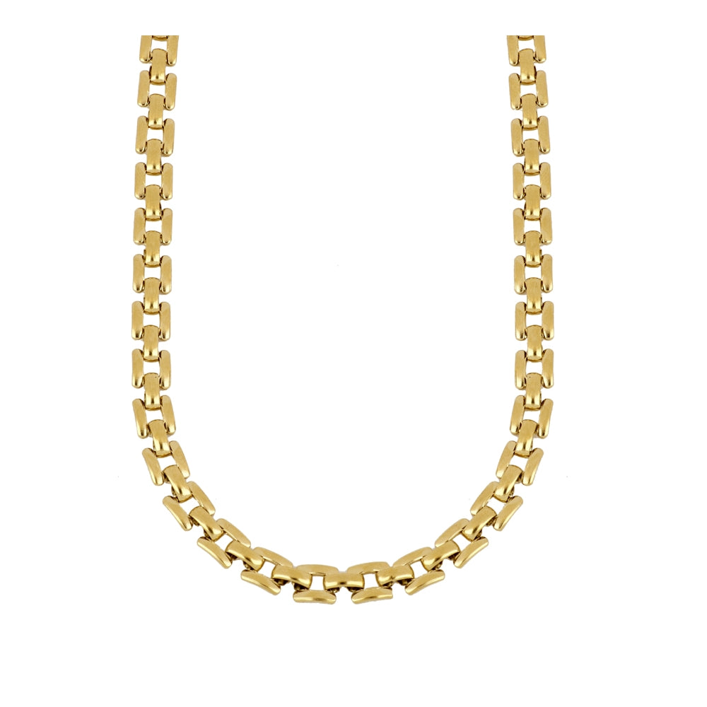 Collar cadena rectangular acero