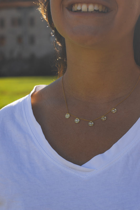 Collar cadena chapas