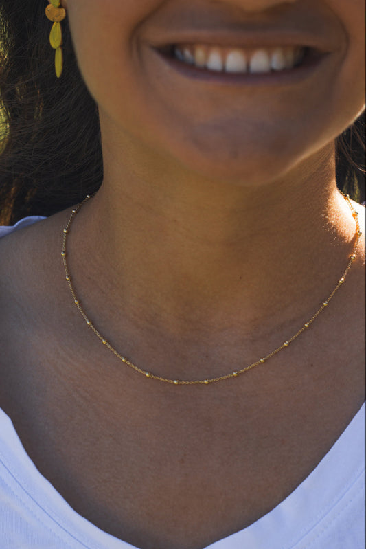 Collar cadena y bolas