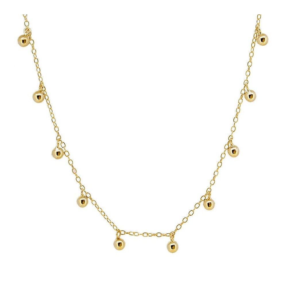 Collar cadena bolas colgante