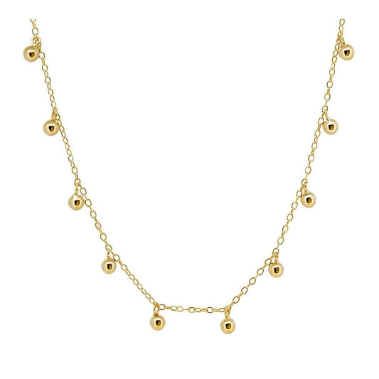 Collar cadena bolas colgante