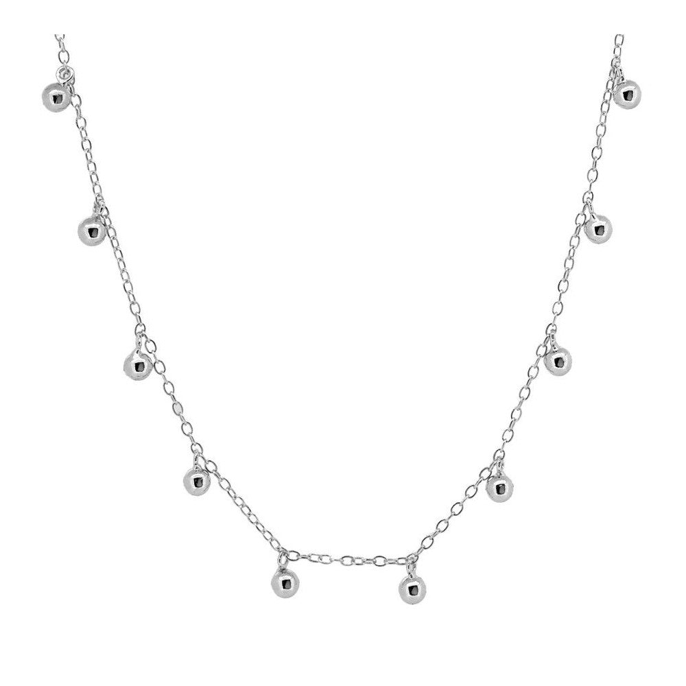 Collar cadena bolas colgante
