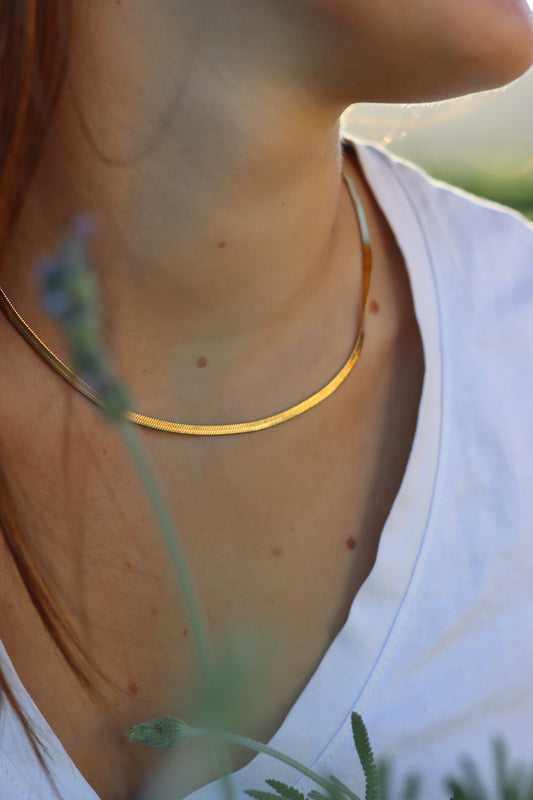 Collar cadena plana