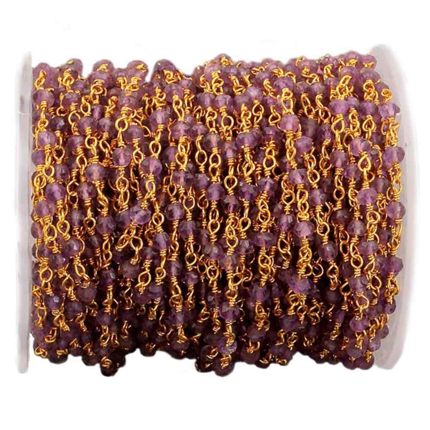 Collar cadena rosario mineral