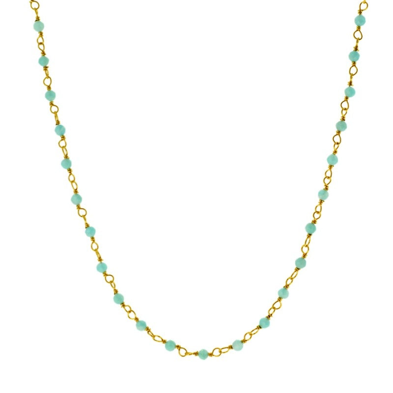 Collar cadena rosario mineral