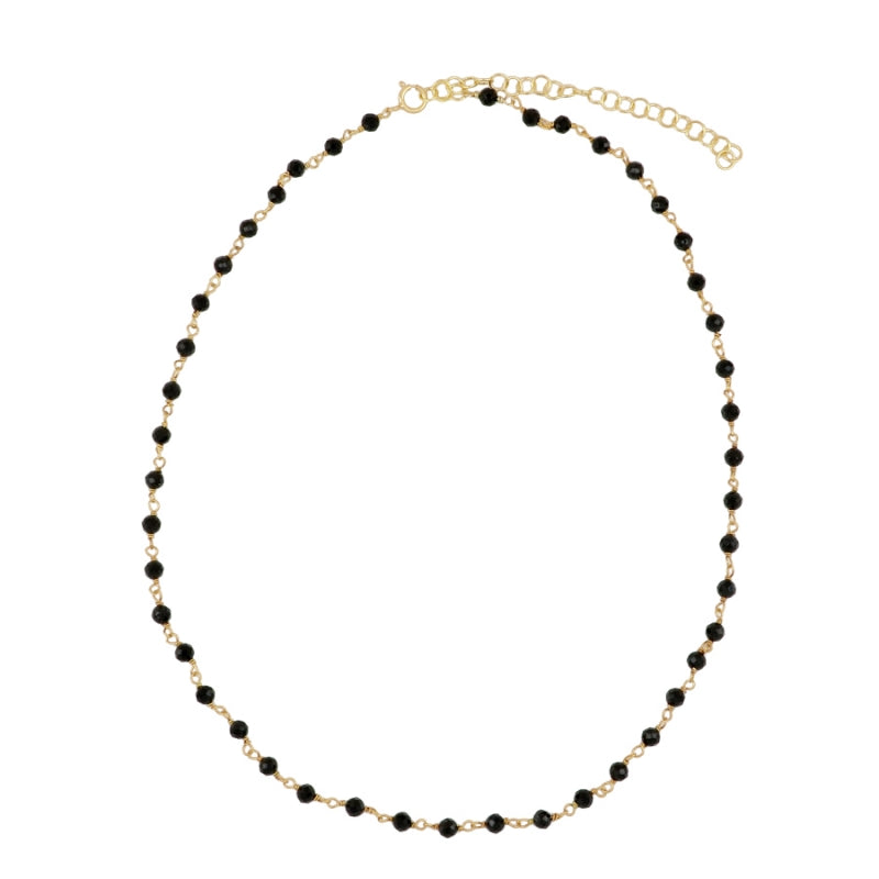 Collar cadena rosario mineral