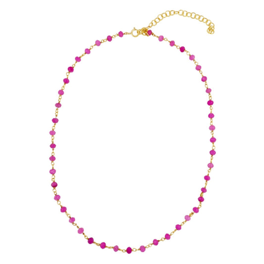 Collar cadena rosario mineral