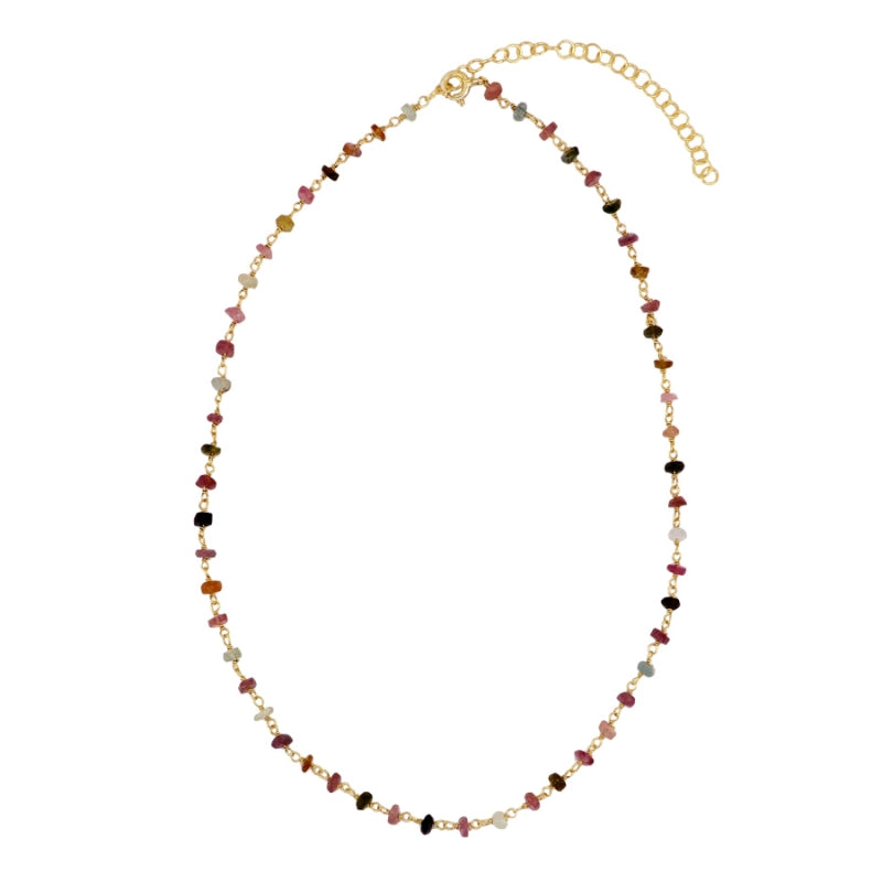 Collar cadena rosario mineral
