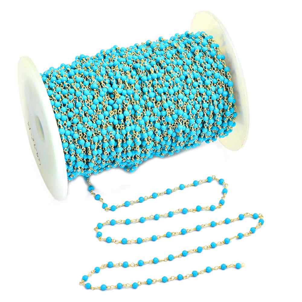 Collar cadena rosario mineral