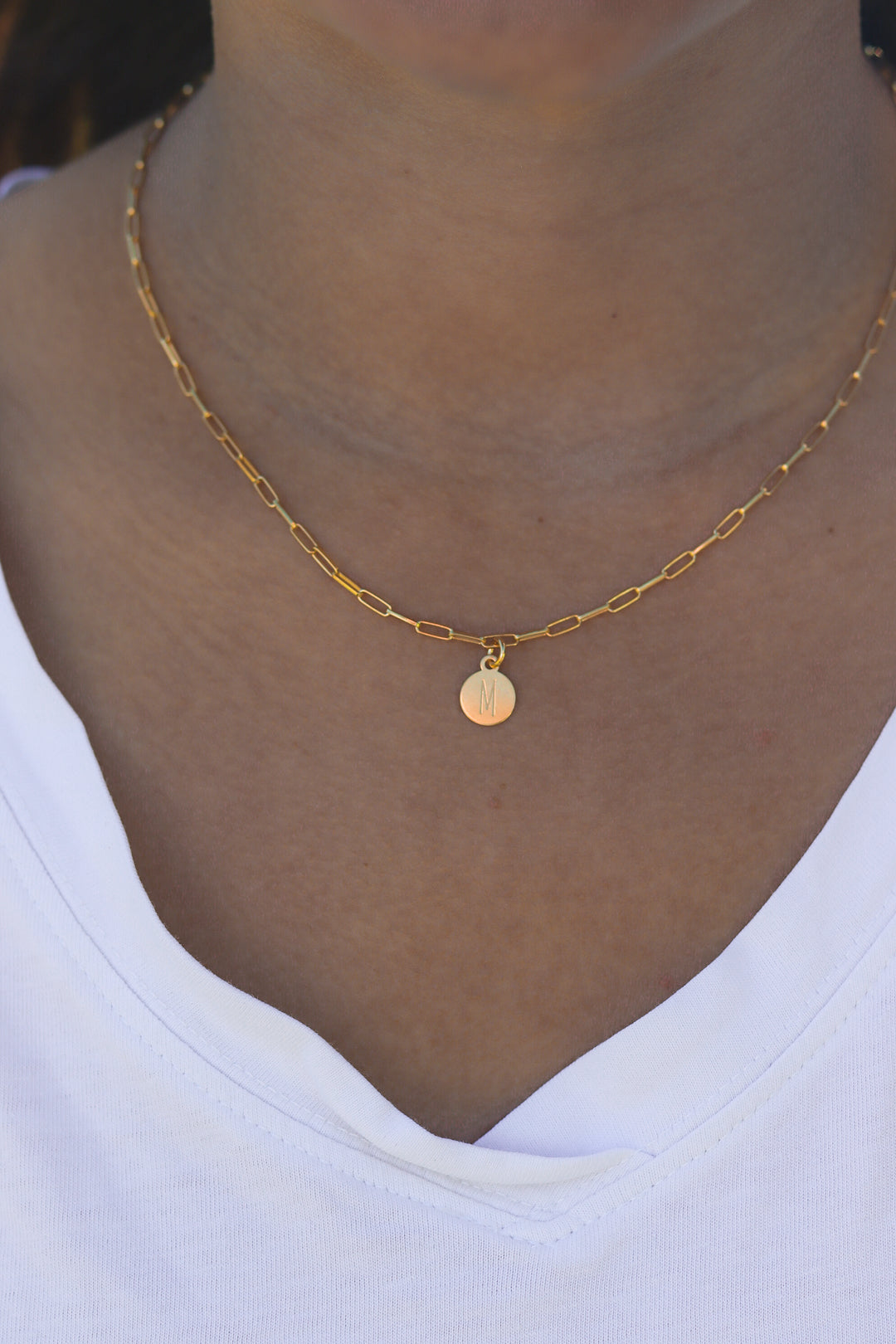 Collar rectángulos con inicial