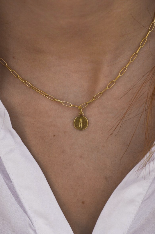 Collar rectángulos con inicial