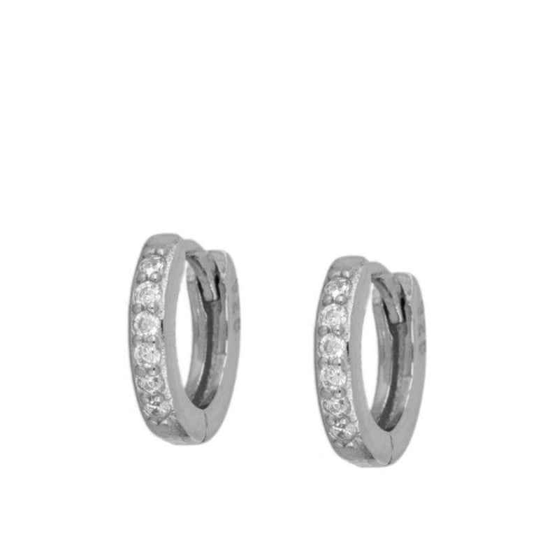 Mini zirconia hoop earrings