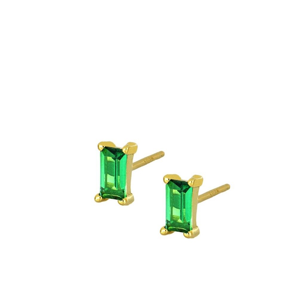 Rectangular mini zirconia earrings