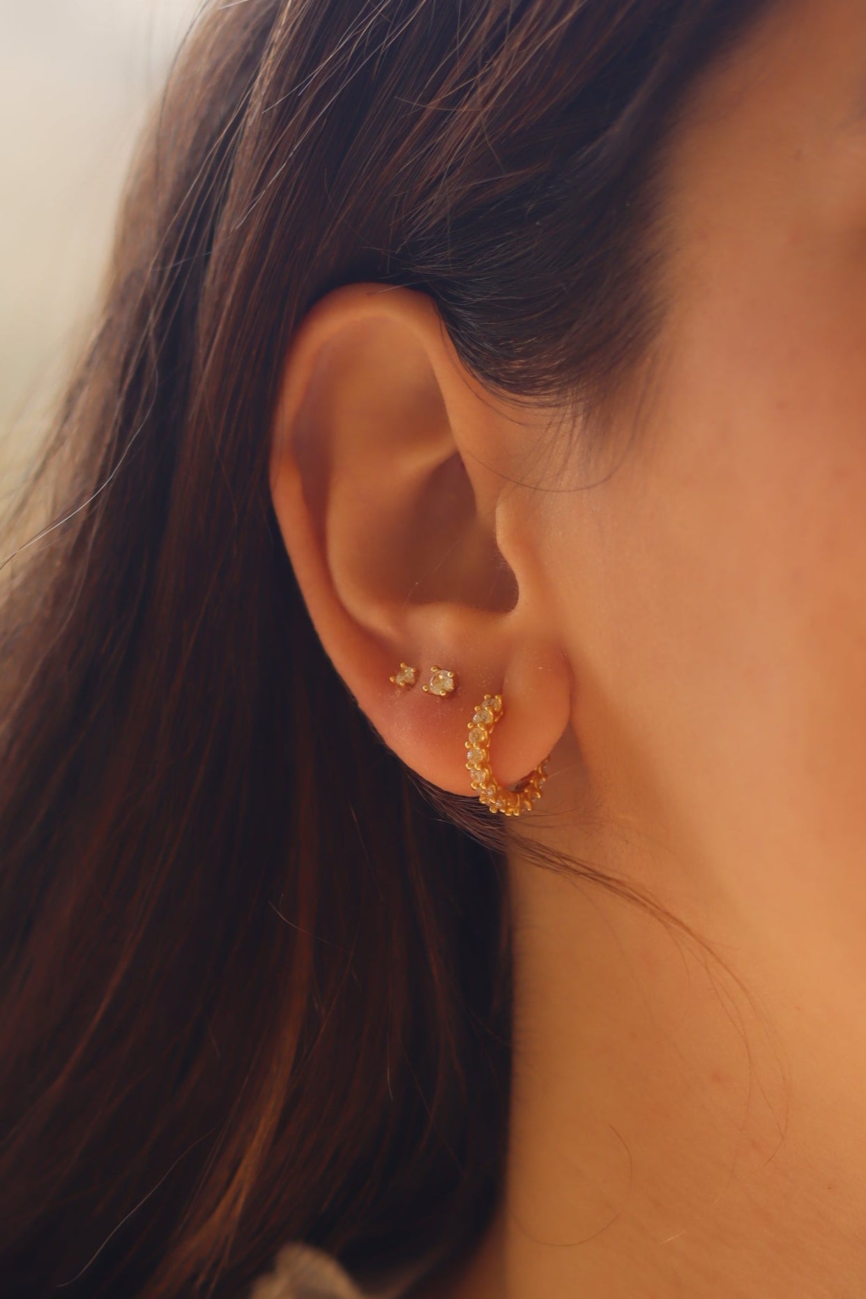 Mini zirconia earrings