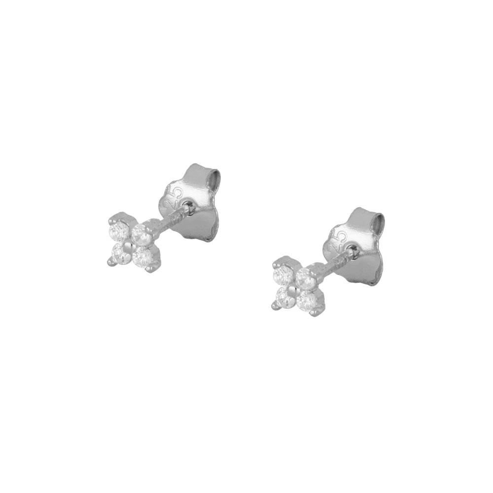 Pendientes mini flor circonitas