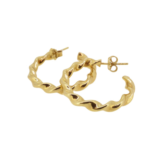 Screw-down hoop earrings