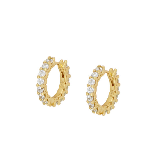 Zirconia hoop earrings