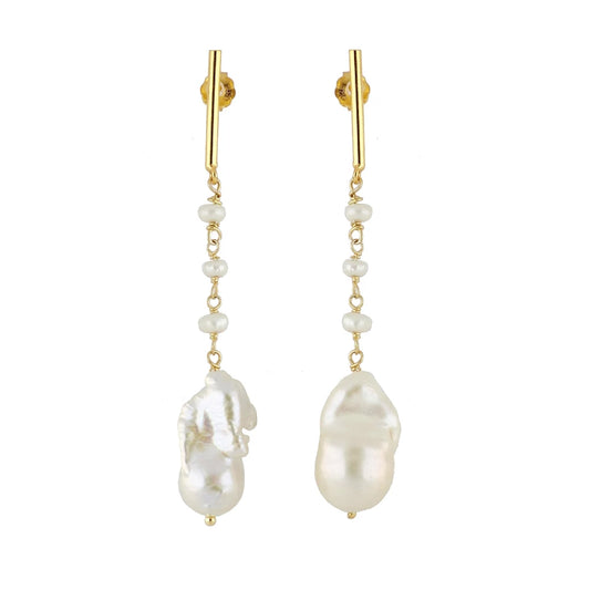 Arracades llàgrima perles