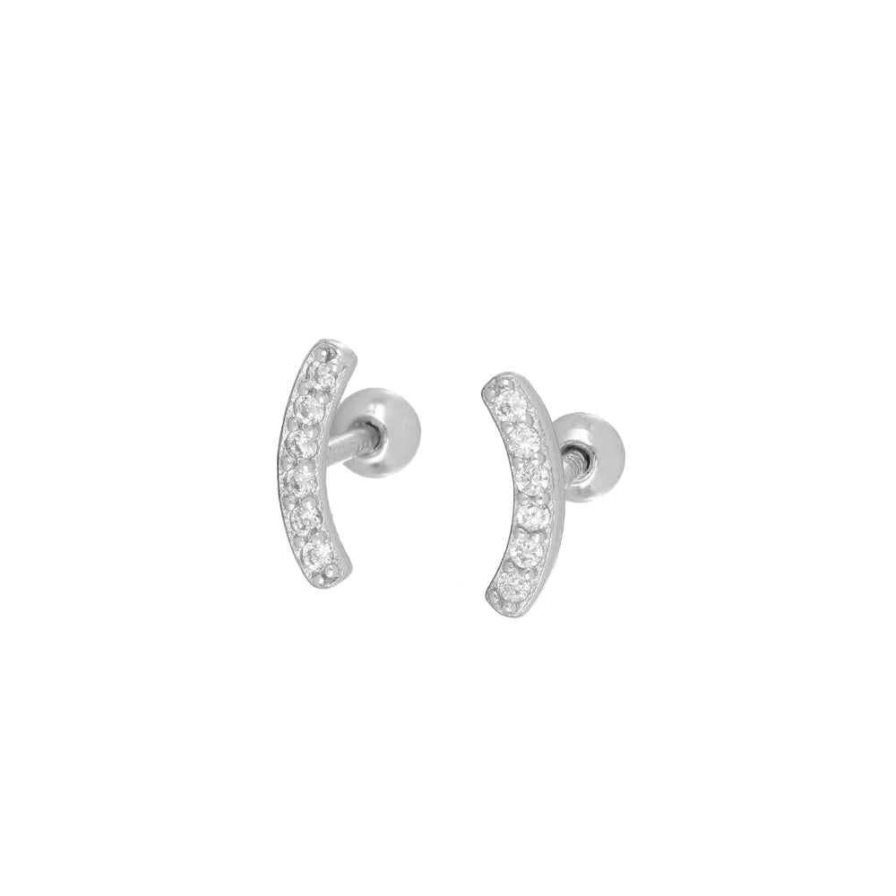 Curved piercing earrings