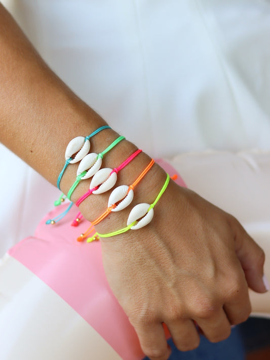 Pulsera concha flúor