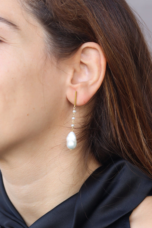 Arracades llàgrima perles