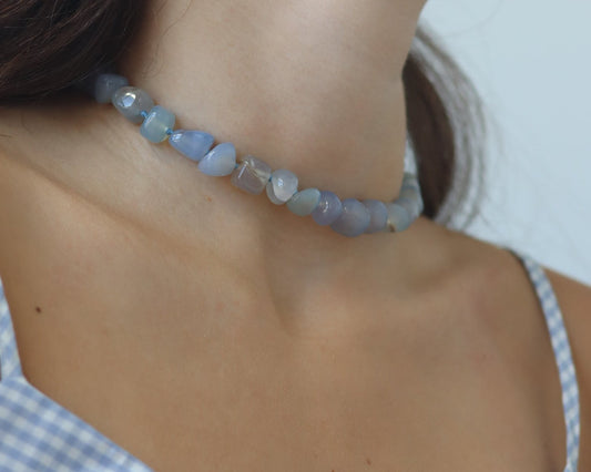 Collaret Àgata blau cel