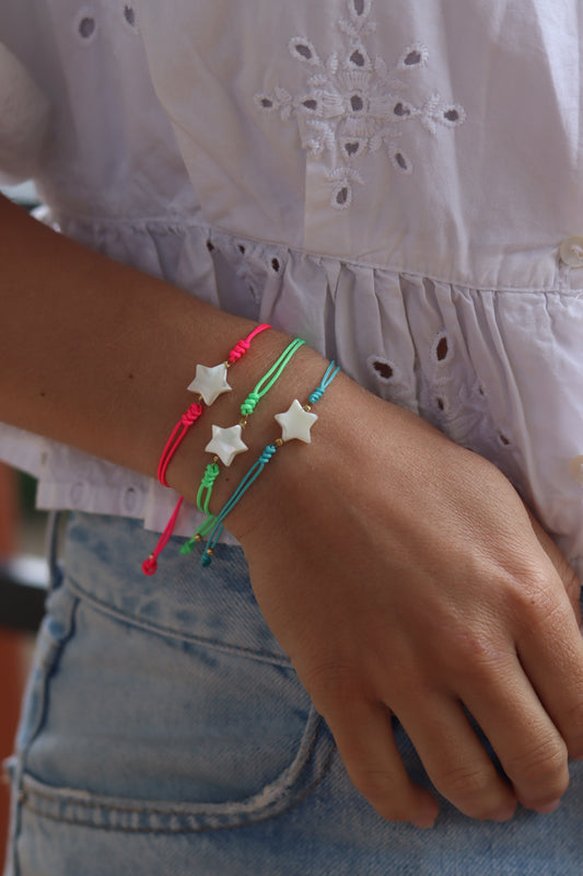 Pulsera estrella flúor