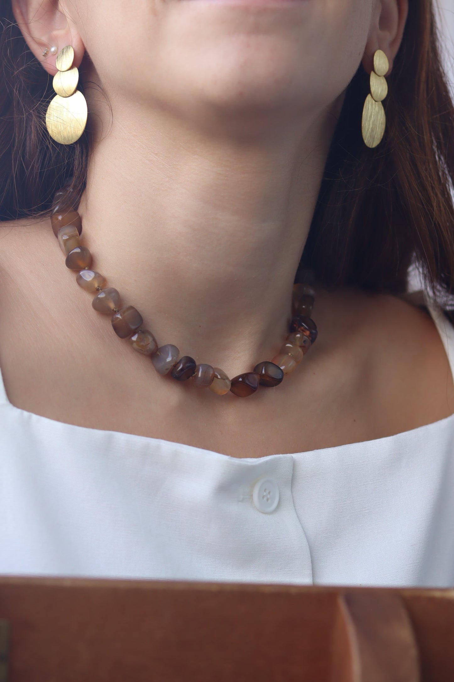 Collaret Àgata marró