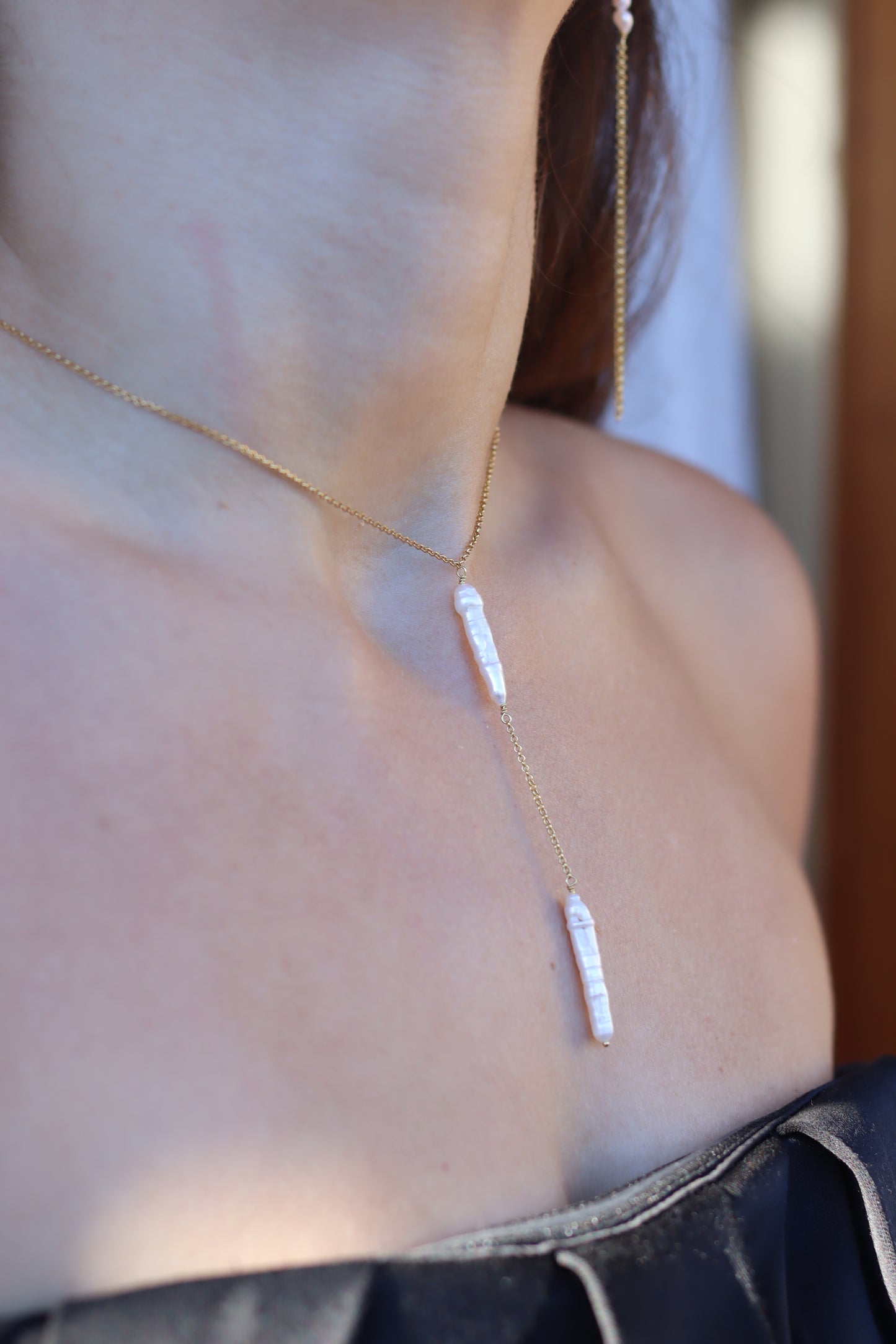 Collaret llàgrima perla