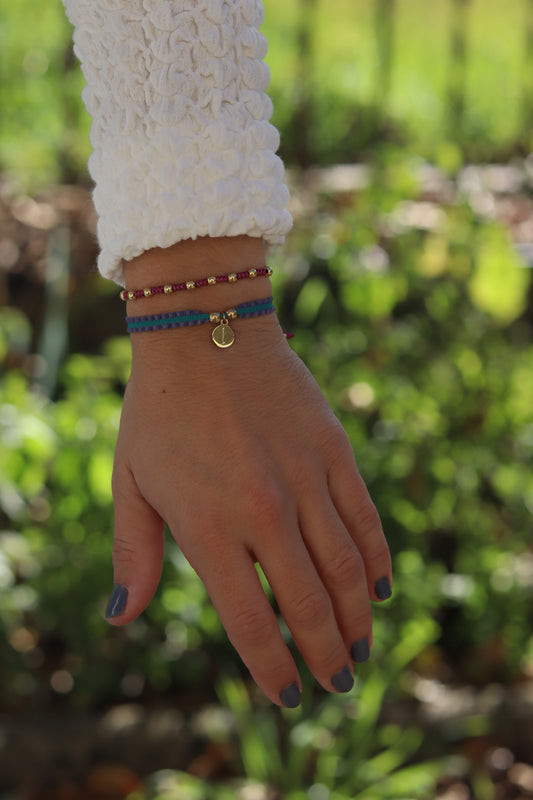 Pulsera bicolor inicial